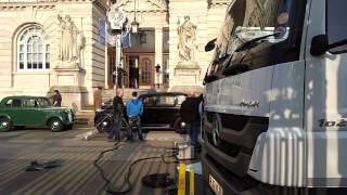 Foyles War being filmed at the Pier Head Liverpool  09th March 2014 [upl. by Namia]