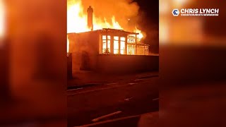 Rangiora house linked to a murder gutted by fire WATCH [upl. by Garry457]