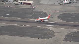 Spectacular Landing and Departure at Gibraltar Airport PLANE SPOTTING from Above [upl. by Anhoj]