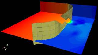 twoway coupled fluidstructure interaction FSI simulation with cracking [upl. by Enyallij80]