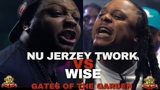 NU JERZEY TWORK vs WISE  GATES of the GARDEN  3 ROUND RAP BATTLE [upl. by Pahl]