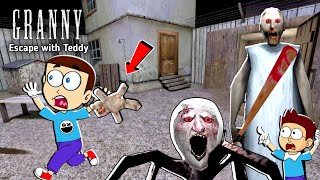 Granny Anger mode 😡 Escape with Slendrina Teddy  Shiva and Kanzo Gameplay [upl. by Jaclin]