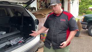 Installing a trailer hitch receiver step by step 2018 Toyota Highlander [upl. by Nera]