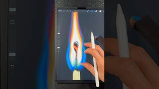 Fire  iPad drawing in Procreate shorts [upl. by De Witt]