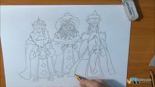 Como desenhar os três Reis Magos [upl. by Ruthie623]