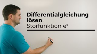 Differentialgleichung lösen linear inhomogen Störfunktion ex Beispiel 2  Mathe by Daniel Jung [upl. by Elmaleh333]