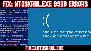 HOW TO FIXED ntoskrnlexe BSOD errors Windows 10 2021 [upl. by Gray]