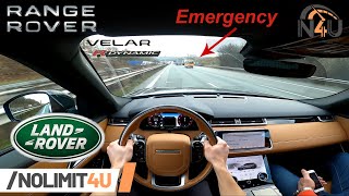 Range Rover Velar P380 HSE REVIEW on German Autobahn  POV by NoLimit4U [upl. by Warwick]