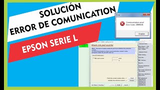 Solucion Error de Comunicacion en Errores de Almohadilla EPSON adjprog [upl. by Neirda]