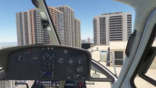 H125 Helicopter Rooftop Landing Practice in MSFS [upl. by Annoet]