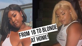 From dark to blonde How to bleachtone your hair at home Beginner friendly [upl. by Ireg]