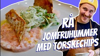 Rå jomfruhummer med torskechips amp fennikel  Opskrifter  P Clausens Fiskehandel [upl. by Ditzel757]