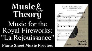 Handel quotMusic from the Royal Fireworks La Rejouissancequot Beginner Piano Sheet Music  MusicAndTheory [upl. by Bernardina]