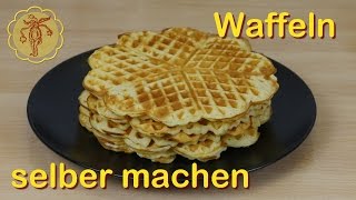 Waffeln selber machen  mit und ohne Waffeleisen [upl. by Anilev]