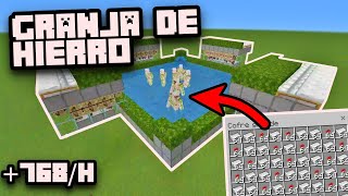 Granja CUADRUPLE de Hierro Para Minecraft Bedrock 121 120 119 PEXBOXPS4SwitchW10 [upl. by Aivilo]