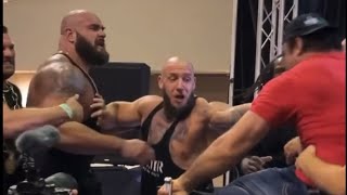 WWE Braun Strowman VS Devon Larratt  Arm Wrestling amp Fight 2021  Adam SCHERR ROID Rage [upl. by Otrebtuc773]