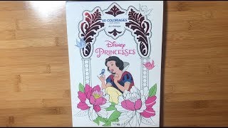 Disney Princesses 60 Coloriages antistress Art thérapie [upl. by Anitram429]