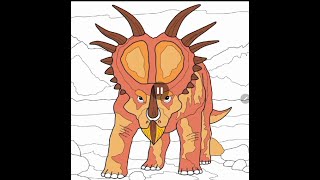 122  do you know about STYRACOSAURUS lets learn and color [upl. by Tnek972]