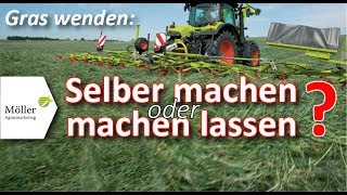 Kreiselzettwender  Lohnunternehmer Gras wenden lassen oder selber Gras wenden [upl. by Norrehc495]