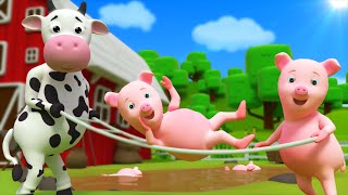 Five Little Piggies  Nursery Rhymes  Kids Songs by Farmees [upl. by Sidra176]