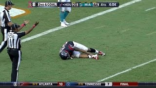 Arian Foster Achilles Injury vs Dolphins quotArian Foster Injury videoquot reports say Torn Achilles [upl. by Orlena]