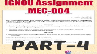 PASINETTI THEORY OF GROWTH AND DEVELOPMENTIGNOU SOLVED ASSIGNMENTMEC004 ignousolvedassignment [upl. by Romonda]