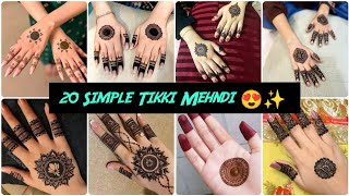 Simple Mehndi designs 2024 😍✨  Letest Gol Tikki Mehndi  Easy and Beautiful [upl. by Kippie]