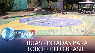 Ruas pintadas no clima da Seleção Brasileira [upl. by Zil356]