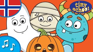 Finger familien Halloween  Knask eller knep  Sanger for barn  tinyschool [upl. by Brad]