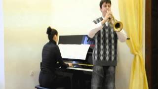 A Diabelli  Sonatina for Trumpet and Piano 1st Movement [upl. by Ahsyekat402]