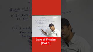 Laws Of Friction Part 1 ll Friction ll For Class 11th NEET and JEE in Shorts [upl. by Tnirb158]