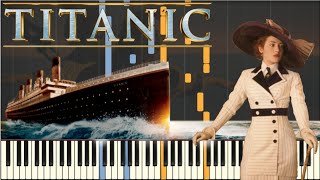 Titanic  My Heart Will Go On Piano Tutorial Synthesia  SHEETSMIDI [upl. by Basso]