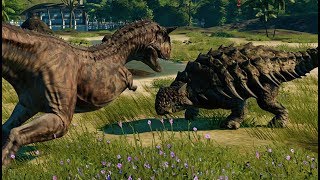 Carnotaurus vs Ankylosaurus Crichtonsaurus Nodosaurus Sauropelta amp Polacanthus 4K 60FPS [upl. by Atikat]