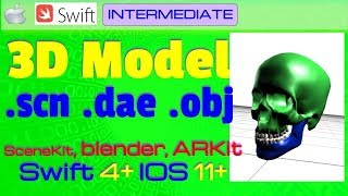 IOS 11 Swift 4 Tutorial  How to Add New 3dModel to Swift Project Blender scn  dae obj [upl. by Llesig]