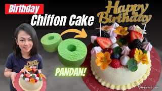 Classic Pandan Chiffon Cake Recipe  How to Make Birthday Cake [upl. by Blaine587]