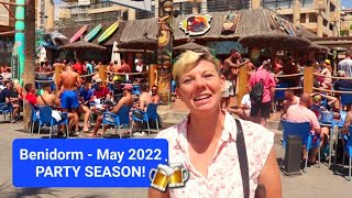 Benidorm  Brit bars BOUNCING  Stags and Hens party hard [upl. by Arratahs]