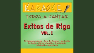 La Calandria Karaoke Version Originally Performed By Rigo Tovar [upl. by Aronoh]