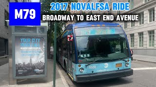 2017 NovaLFSA 5502 M79 SBS ride from Broadway to East End Avenue [upl. by Metzgar236]