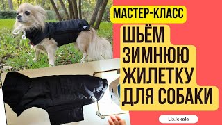 ШЬЁМ зимнюю жилетку для собаки Как шить жилетку для собаки [upl. by Faucher839]