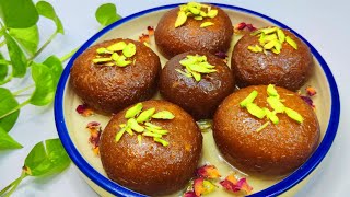 Badusha Recipe Stuffed With Nuts  Stuffed Gulab Jamun  Indian Sweet Recipe  Easy Sweets Recipes [upl. by Elauqsap]