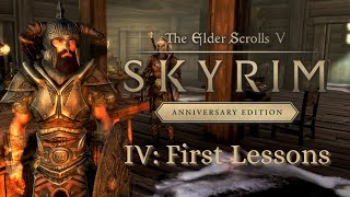 Lets Play Skyrim as Dragonborn 4 First Lessons [upl. by Dnar154]