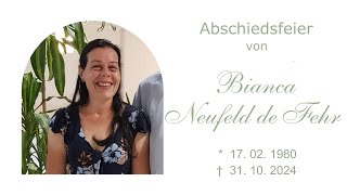 Abschiedsfeier Bianca Neufeld de Fehr [upl. by Dellora]