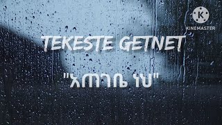 Tekeste Getnetquotአጠገቤ ነህquot lyrics video [upl. by Aelem]