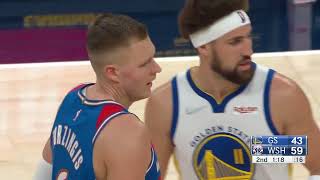 Kristaps Porzingis tries to SCARE the referee by fake throwing ball and gets a technical IMMEDIATELY [upl. by Brandy]