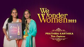 Ms PRATHIBA amp Ms KARTHIKA  Twin Captures  Photographers  We Wonder Women Awards 2023 [upl. by Enelez98]