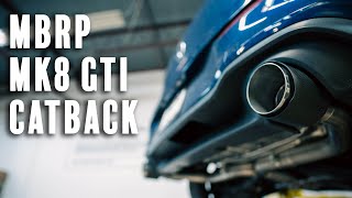 MBRP Street Profile MK8 GTI Catback exhaust comparison  BMP Tuning [upl. by Derreg]