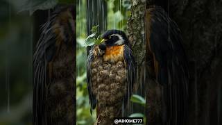 Mother bird warm up their baby birds from rain birds wildbirds mother love nature rain [upl. by Ij507]