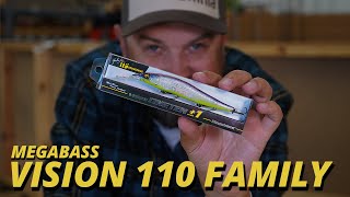 Megabass Vision 110 Family Tackle Breakdown [upl. by Notaes]