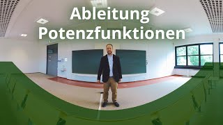 Ableitung von Potenzfunktionen mit Kettenregel  VR 8K 360° [upl. by Rechaba10]