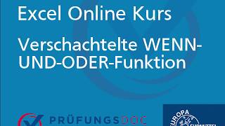 ExcelTutorial Verschachtelte WENNUNDODERFunktion [upl. by Lleunamme]